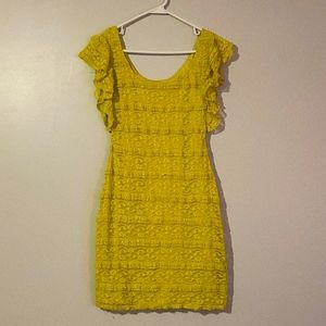 Lime Green Lacy Dress